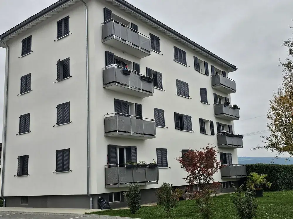 Rénovation façade isolation ITE polystyrène EPS immeuble résidentiel Nyon - DOK Façades